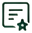 Outlined document or note icon with a small star accent.