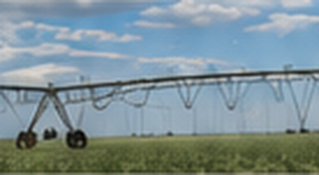 Irrigation pivot in a field.